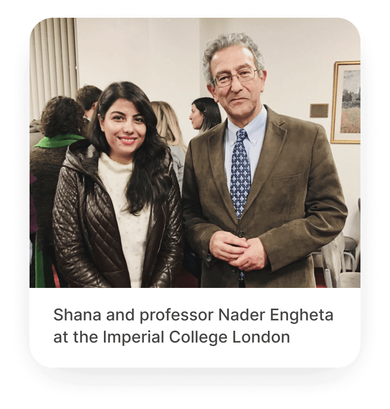 Shana with Professor
